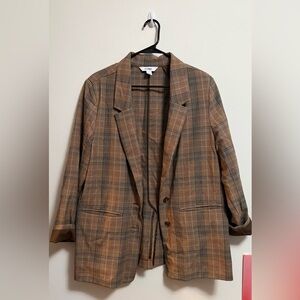 Old Navy - Loose Fit Checkered Tan‎ Blazer